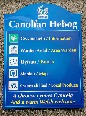 Welsh Visitor Centre Sign
