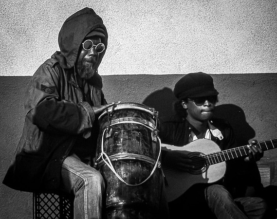 Two Musicians Busking (1985)