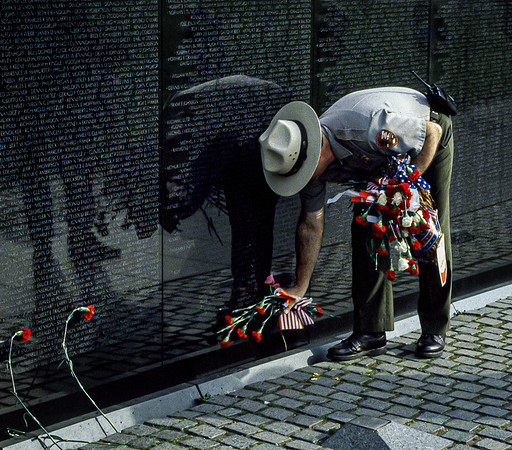 Ranger at the Vietnam Memorial (2001)