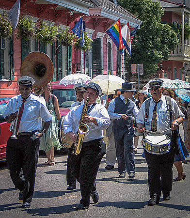 Band Marching in French Quarter (2008)