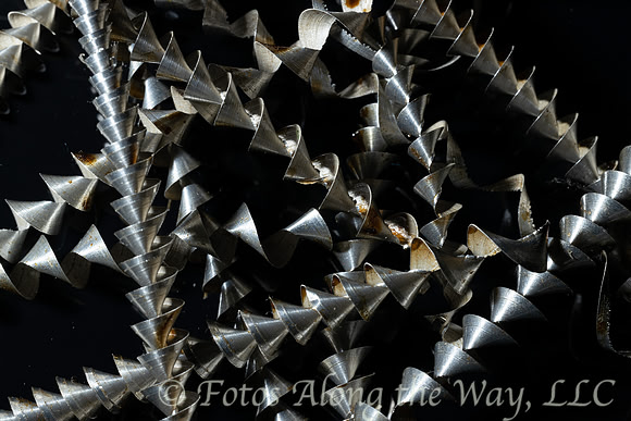 Metal Shavings on Black